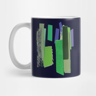 Geometric Color Swatches Illustration - Forest Green Mug